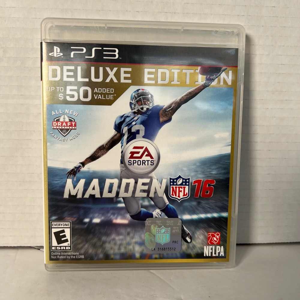 Madden NFL 16 Deluxe Edition Sony PlayStation 3 PS3 EA Sports Football Game 2015